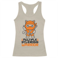 Multiple Sclerosis Awareness Racerback Tank Top Orange Ribbon MS Warrior Ninja