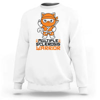 Multiple Sclerosis Awareness Sweatshirt Orange Ribbon MS Warrior Ninja