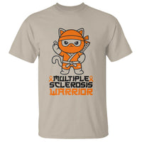 Multiple Sclerosis Awareness T Shirt Orange Ribbon MS Warrior Ninja