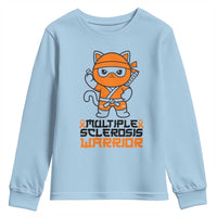 Multiple Sclerosis Awareness Youth Sweatshirt Orange Ribbon MS Warrior Ninja