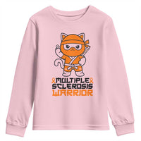 Multiple Sclerosis Awareness Youth Sweatshirt Orange Ribbon MS Warrior Ninja
