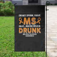I'm Not Drunk I Have MS Garden Flag Orange Ribbon Multiple Sclerosis Awareness - Wonder Print Shop