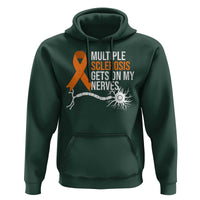Multiple Sclerosis Awareness Hoodie Orange Ribbon MS Gets On My Nerves