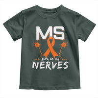 MS Gets On My Nerves Multiple Sclerosis Awareness Toddler T Shirt Orange Ribbon