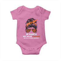 In March We Wear Orange MS Warrior Baby Onesie Multiple Sclerosis Support Squad
