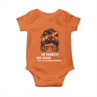 In March We Wear Orange MS Warrior Baby Onesie Multiple Sclerosis Support Squad