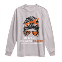 In March We Wear Orange MS Warrior Long Sleeve Shirt Multiple Sclerosis Support Squad