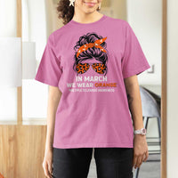 In March We Wear Orange MS Warrior T Shirt For Women Multiple Sclerosis Support Squad