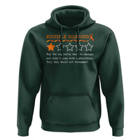 Multiple Sclerosis Awareness Hoodie Orange Ribbon MS Review Very Bad Would Not Recommend