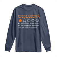 Multiple Sclerosis Awareness Long Sleeve Shirt Orange Ribbon MS Review Very Bad Would Not Recommend