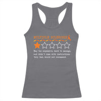 Multiple Sclerosis Awareness Racerback Tank Top Orange Ribbon MS Review Very Bad Would Not Recommend