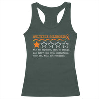 Multiple Sclerosis Awareness Racerback Tank Top Orange Ribbon MS Review Very Bad Would Not Recommend