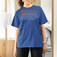 Multiple Sclerosis Awareness T Shirt For Women Orange Ribbon MS Review Very Bad Would Not Recommend
