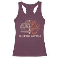 Multiple Sclerosis Awareness Racerback Tank Top Orange Ribbon Yes It's All In My Head