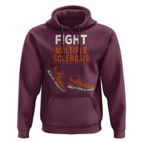 Fight MS Hoodie Orange Ribbon Multiple Sclerosis Awareness
