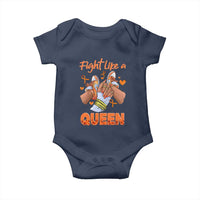 Multiple Sclerosis Awareness Baby Onesie Orange Ribbon Fight MS Like A Queen