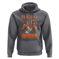 Multiple Sclerosis Awareness Hoodie Orange Ribbon Fight MS Like A Queen