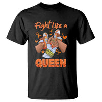 Multiple Sclerosis Awareness T Shirt Orange Ribbon Fight MS Like A Queen