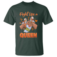Multiple Sclerosis Awareness T Shirt Orange Ribbon Fight MS Like A Queen