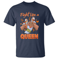 Multiple Sclerosis Awareness T Shirt Orange Ribbon Fight MS Like A Queen