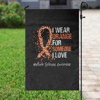 Multiple Sclerosis Awareness Garden Flag Orange Ribbon Wear Orange For Someone I Love - Wonder Print Shop