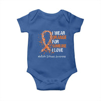 Multiple Sclerosis Awareness Baby Onesie Orange Ribbon Wear Orange For Someone I Love