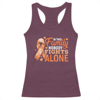 Multiple Sclerosis Awareness Racerback Tank Top Orange Ribbon In This Family Nobody Fights Alone