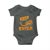 Multiple Sclerosis Awareness Baby Onesie Orange Ribbon Keep S'Myelin MS Warrior