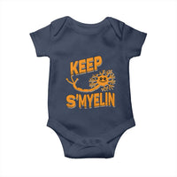 Multiple Sclerosis Awareness Baby Onesie Orange Ribbon Keep S'Myelin MS Warrior