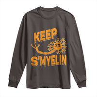 Multiple Sclerosis Awareness Long Sleeve Shirt Orange Ribbon Keep S'Myelin MS Warrior