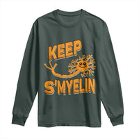 Multiple Sclerosis Awareness Long Sleeve Shirt Orange Ribbon Keep S'Myelin MS Warrior