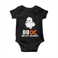Duck Multiple Sclerosis Awareness Baby Onesie Orange Ribbon MS Support Squad