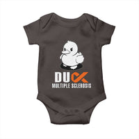 Duck Multiple Sclerosis Awareness Baby Onesie Orange Ribbon MS Support Squad