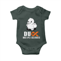Duck Multiple Sclerosis Awareness Baby Onesie Orange Ribbon MS Support Squad