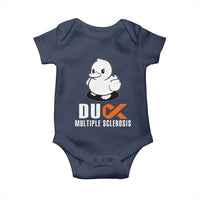 Duck Multiple Sclerosis Awareness Baby Onesie Orange Ribbon MS Support Squad