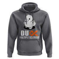 Duck Multiple Sclerosis Awareness Hoodie Orange Ribbon MS Support Squad