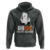 Duck Multiple Sclerosis Awareness Hoodie Orange Ribbon MS Support Squad