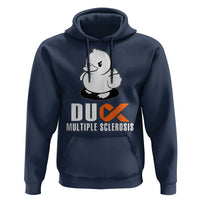 Duck Multiple Sclerosis Awareness Hoodie Orange Ribbon MS Support Squad