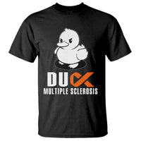 Duck Multiple Sclerosis Awareness T Shirt Orange Ribbon MS Support Squad