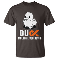 Duck Multiple Sclerosis Awareness T Shirt Orange Ribbon MS Support Squad