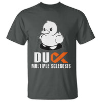 Duck Multiple Sclerosis Awareness T Shirt Orange Ribbon MS Support Squad