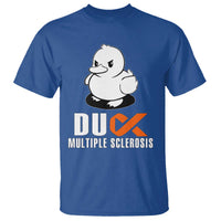 Duck Multiple Sclerosis Awareness T Shirt Orange Ribbon MS Support Squad