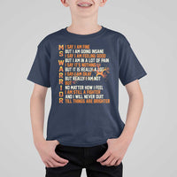 Multiple Sclerosis Awareness T Shirt For Kid Fight MS Orange Ribbon