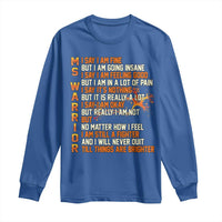 Multiple Sclerosis Awareness Long Sleeve Shirt Fight MS Orange Ribbon