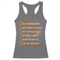 Multiple Sclerosis Awareness Racerback Tank Top Fight MS Orange Ribbon
