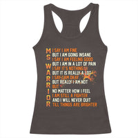 Multiple Sclerosis Awareness Racerback Tank Top Fight MS Orange Ribbon