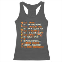 Multiple Sclerosis Awareness Racerback Tank Top Fight MS Orange Ribbon