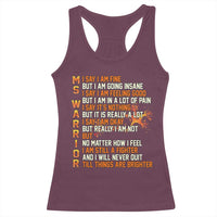 Multiple Sclerosis Awareness Racerback Tank Top Fight MS Orange Ribbon