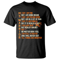 Multiple Sclerosis Awareness T Shirt Fight MS Orange Ribbon