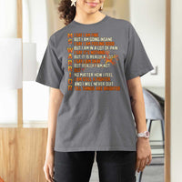 Multiple Sclerosis Awareness T Shirt For Women Fight MS Orange Ribbon